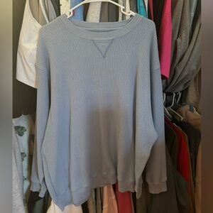 Waffle-Knit crewneck